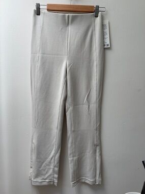 NWT Lululemon Ribbed Softstreme Zip-Leg High Rise Crop Pants Size 6 Bone